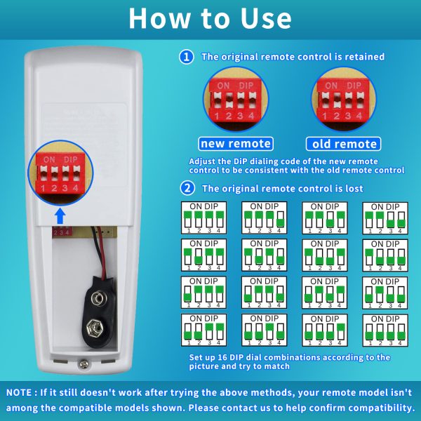 92T Ceiling Fan Remote for HD6R